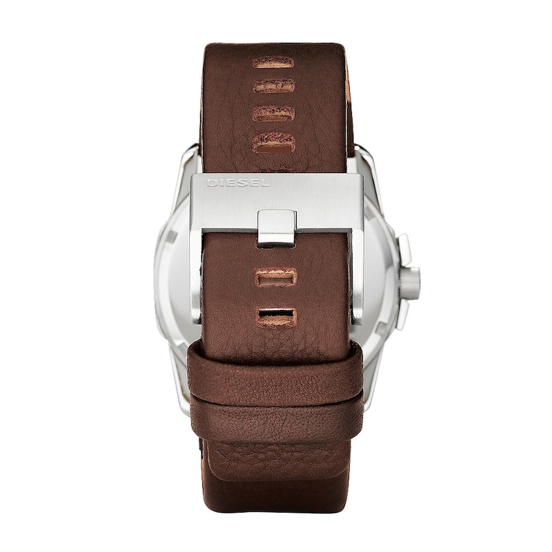 Diesel Master Chief Men's Brown Leather Strap Watch