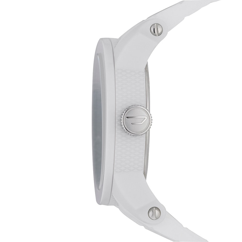 Main Image 5 of Diesel Double Down Men's White Silicone Strap Watch
