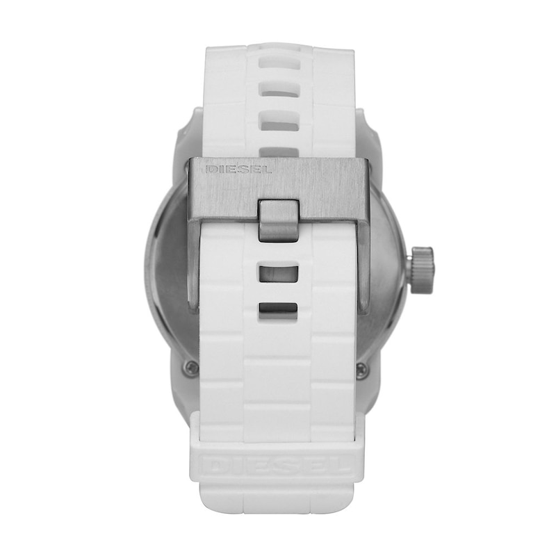 Diesel Double Down Men's White Silicone Strap Watch