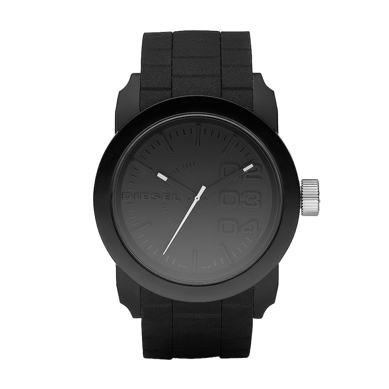 Main Image 1 of Diesel Double Down Men's Black Silicone Strap Watch