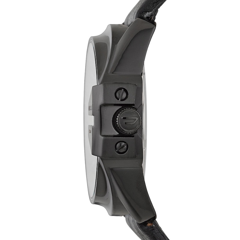 Main Image 4 of Diesel Master Chief Men's Black Leather Strap Watch