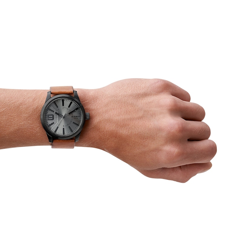 Main Image 4 of Diesel Rasp Men's Brown Leather Strap Watch