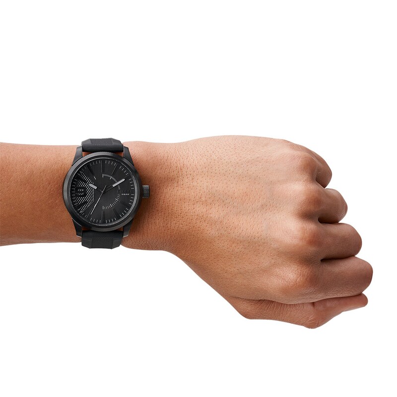 Diesel Rasp Men's Black Silicone Watch