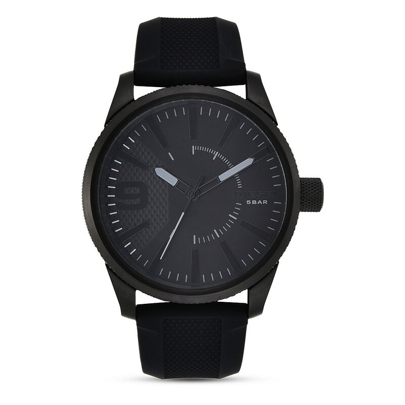 Diesel Rasp Men's Black Silicone Watch