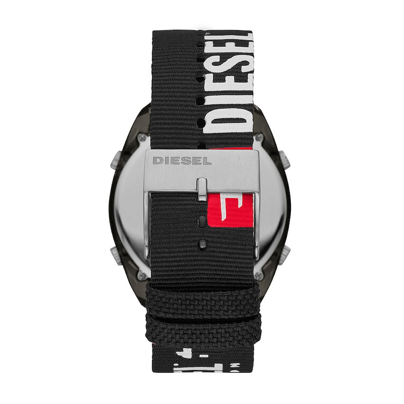 Diesel Crusher Men's Black Nylon Strap Watch