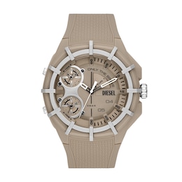 Diesel Framed Men's Brown Silicone Strap Watch