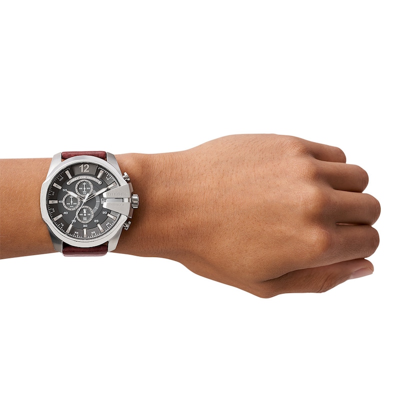 Main Image 4 of Diesel Mega Chief Men's Brown Leather Strap Watch