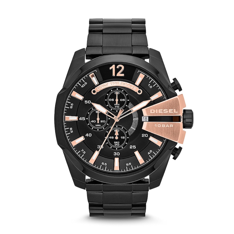 Main Image 1 of Diesel Mega Chief Men's Black Stainless Steel Bracelet Watch