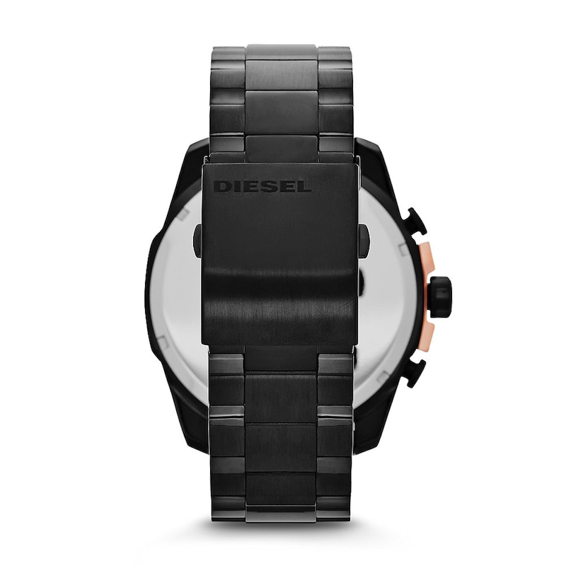 Diesel Mega Chief Men's Black Stainless Steel Bracelet Watch