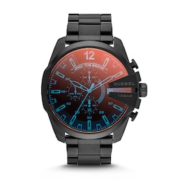 Diesel Mega Chief Men's Black Stainless Steel Bracelet Watch