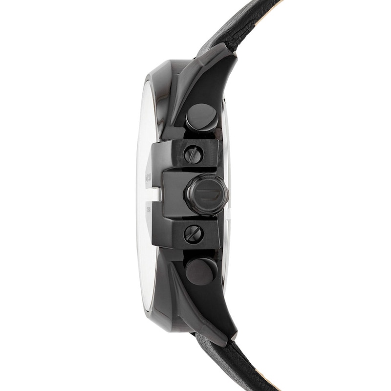 Main Image 3 of Diesel Mega Chief Men's Black Leather Strap Watch
