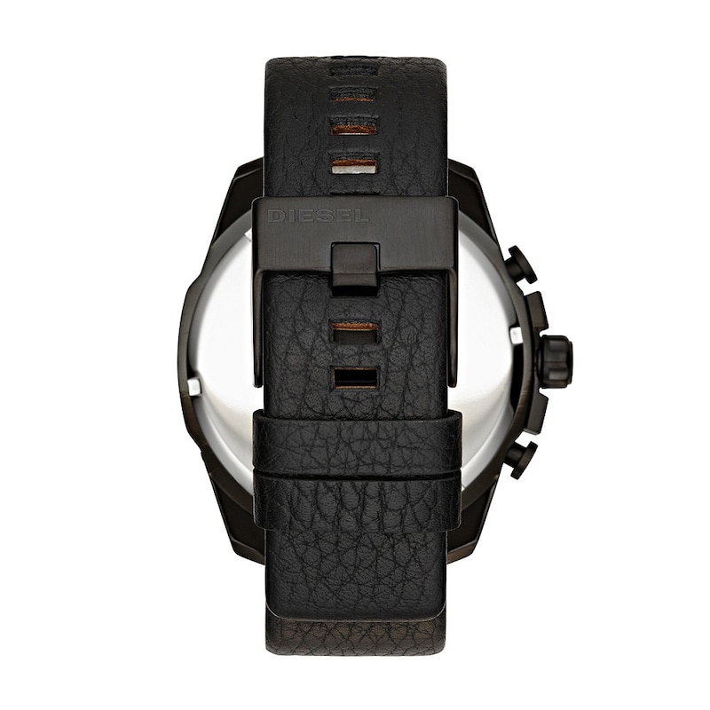 Main Image 4 of Diesel Mega Chief Men's Black Leather Strap Watch