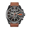 Thumbnail Image 1 of Diesel Mega Chief Men's Brown Leather Strap Watch