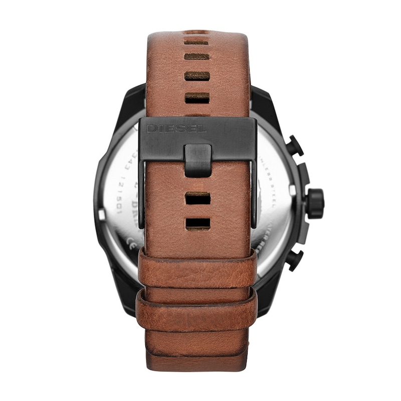 Main Image 3 of Diesel Mega Chief Men's Brown Leather Strap Watch