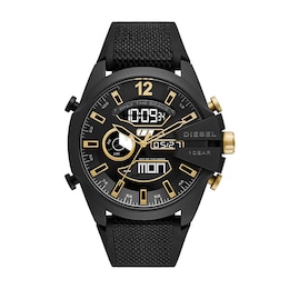 Diesel Mega Chief Men's Black Fabric Strap Watch