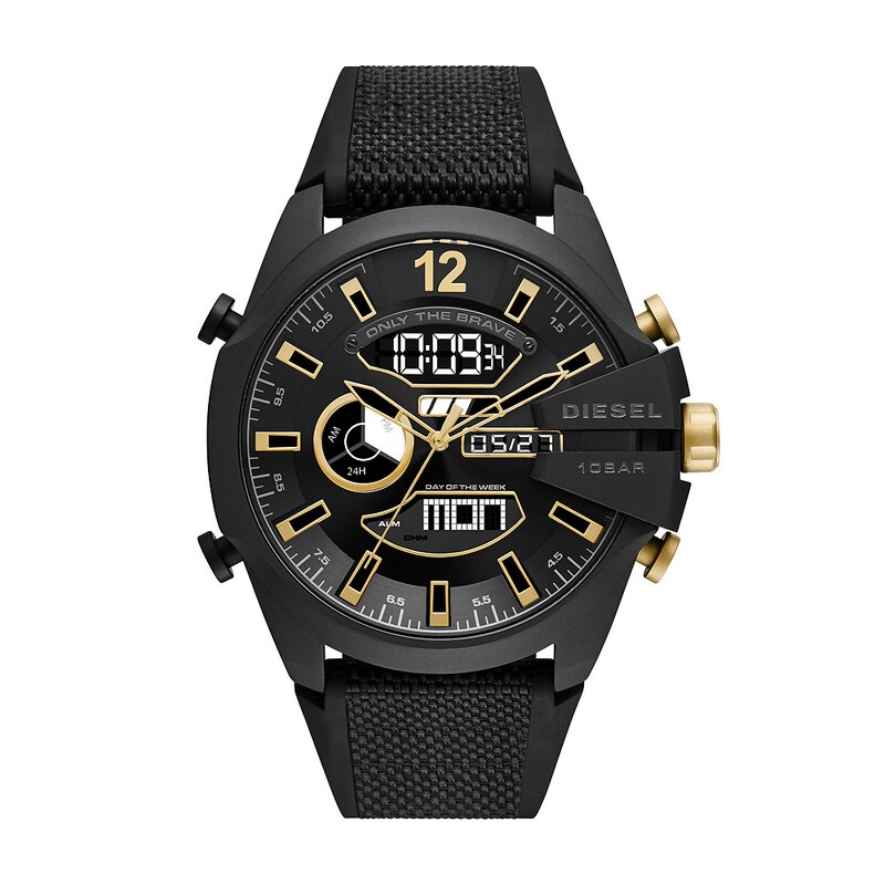 Main Image 1 of Diesel Mega Chief Men's Black Fabric Strap Watch