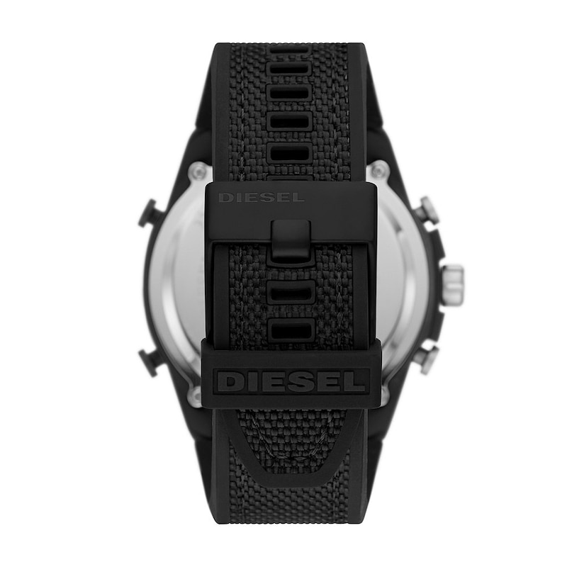 Diesel Mega Chief Men's Black Fabric Strap Watch