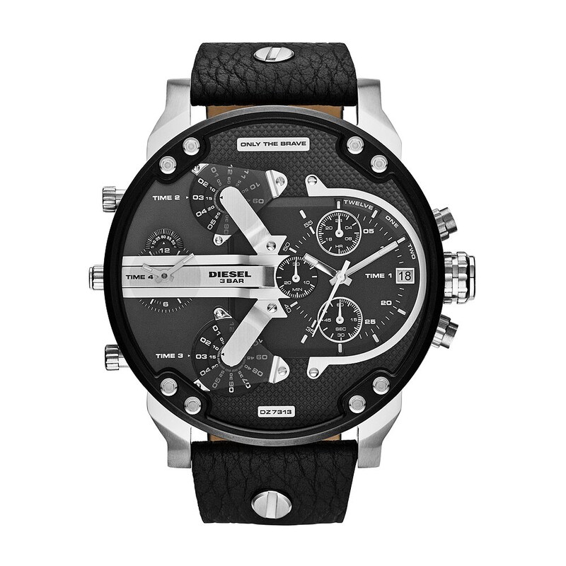 Main Image 1 of Diesel Mr. Daddy 2.0 Men's Black Leather Strap Watch