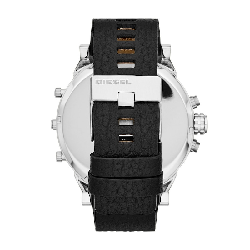 Diesel Mr. Daddy 2.0 Men's Black Leather Strap Watch