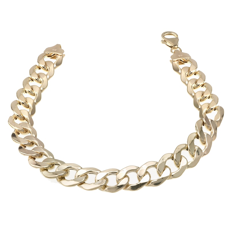 9ct Yellow Gold 8.5 Inch Curb Chain Bracelet | H.Samuel
