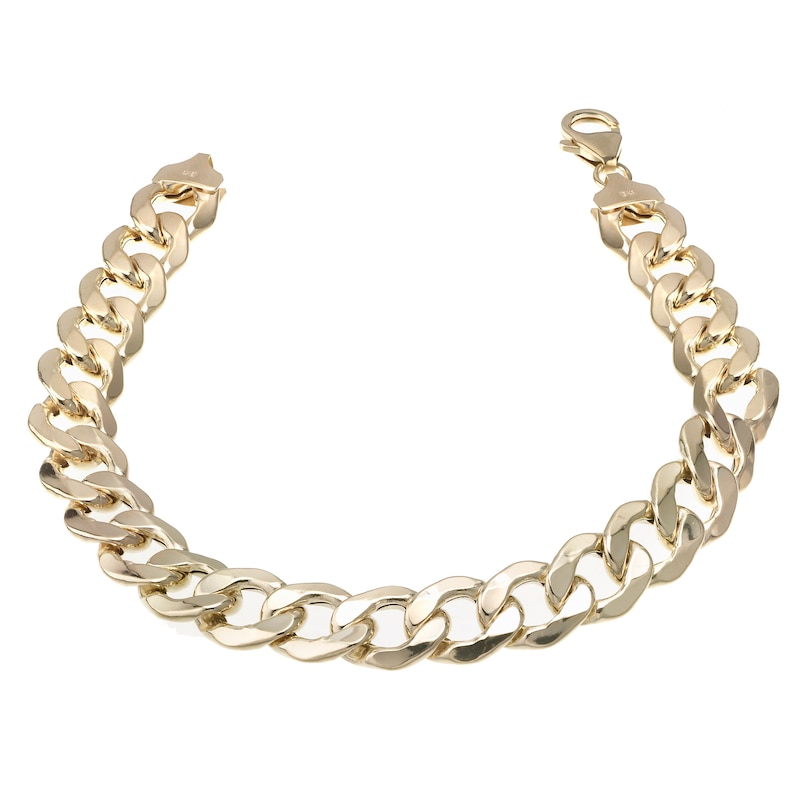 Main Image 1 of 9ct Yellow Gold 8.5" Curb Chain Bracelet
