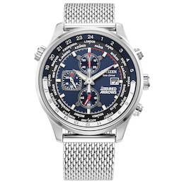 Citizen Red Arrows Men's Stainless Steel Mesh Bracelet Watch