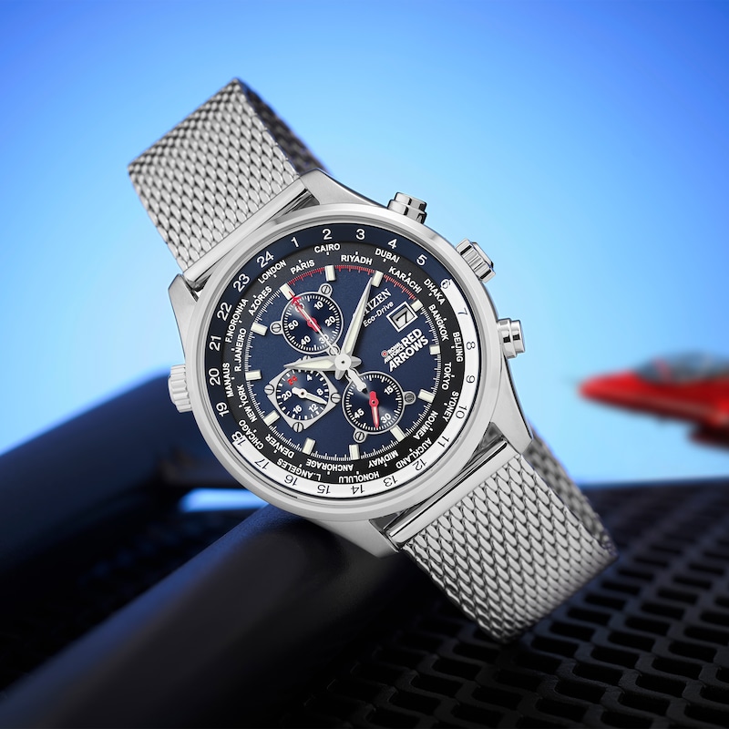 Main Image 5 of Citizen Red Arrows Men's Stainless Steel Mesh Bracelet Watch