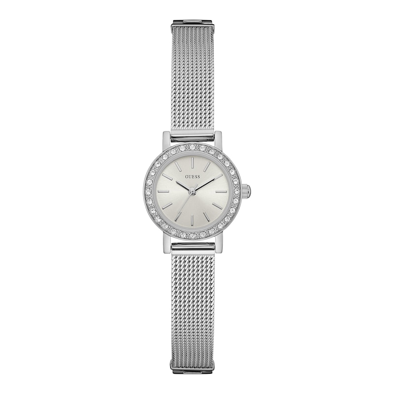 Main Image 1 of Guess Ladies' Stone Set Bezel Stainless Steel Mesh Strap Watch