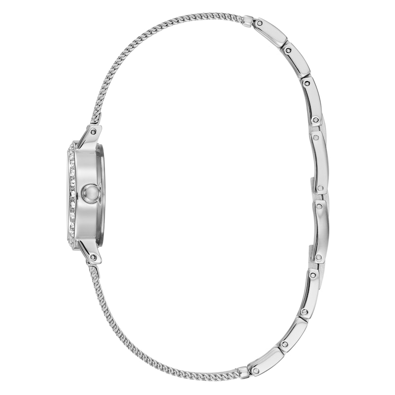 Main Image 2 of Guess Ladies' Stone Set Bezel Stainless Steel Mesh Strap Watch