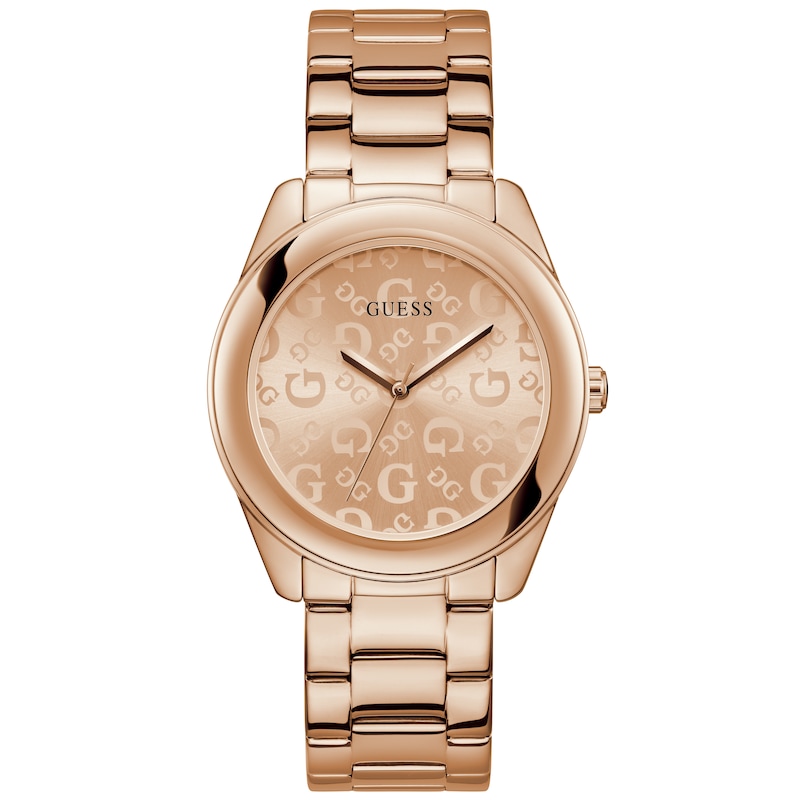 Main Image 1 of Guess Ladies' G Logo Dial Rose Gold Tone Bracelet Watch