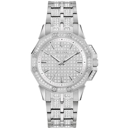 Bulova Crystal Octava Ladies' Stainless Steel Bracelet Watch