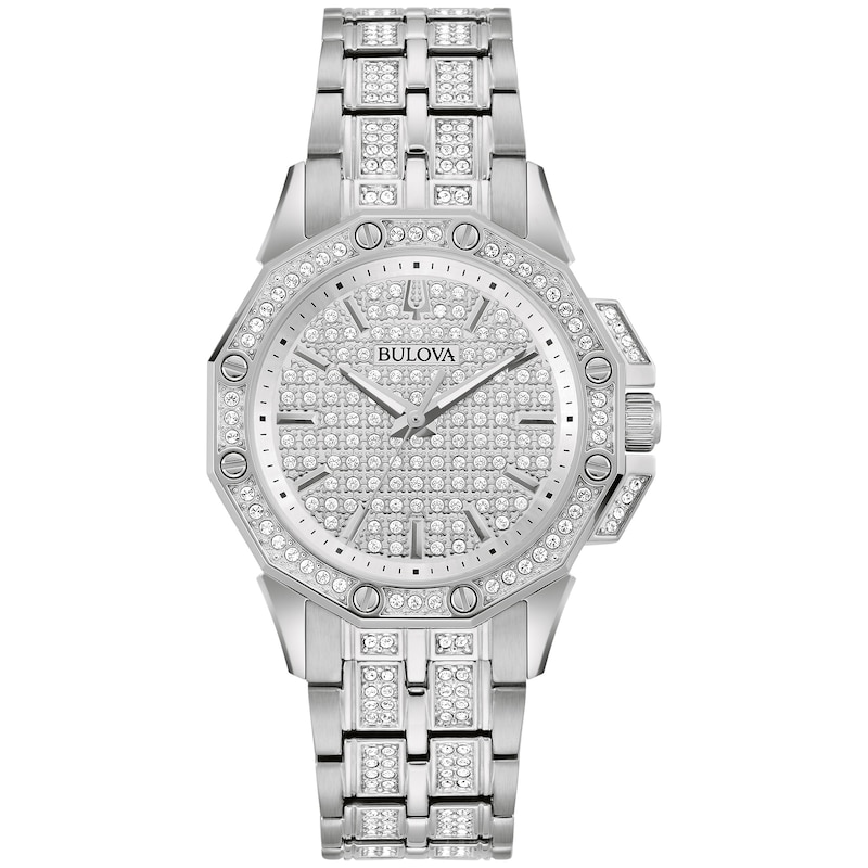 Main Image 1 of Bulova Crystal Octava Ladies' Stainless Steel Bracelet Watch