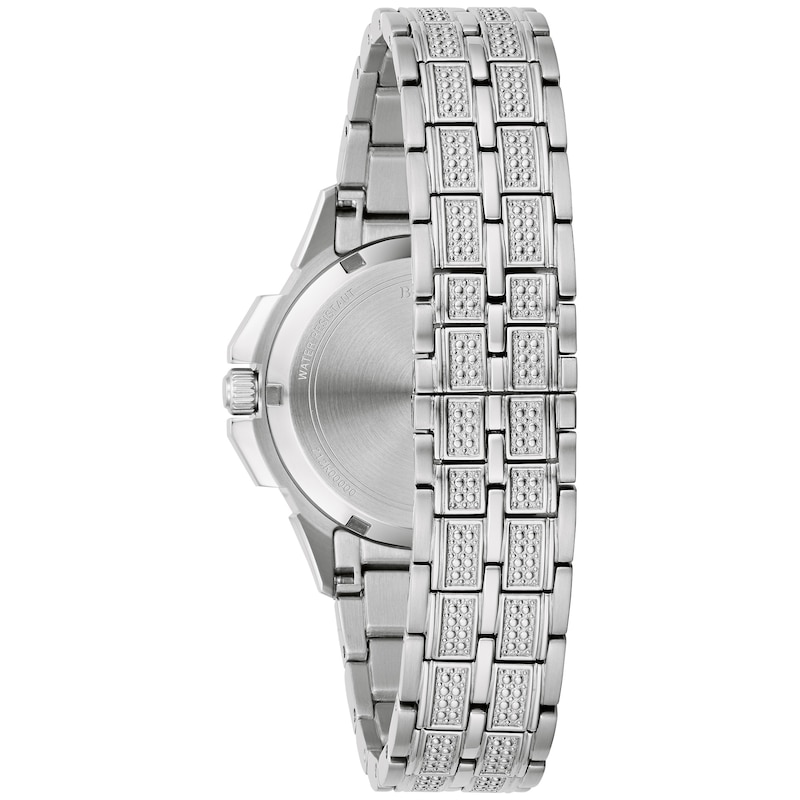 Main Image 2 of Bulova Crystal Octava Ladies' Stainless Steel Bracelet Watch