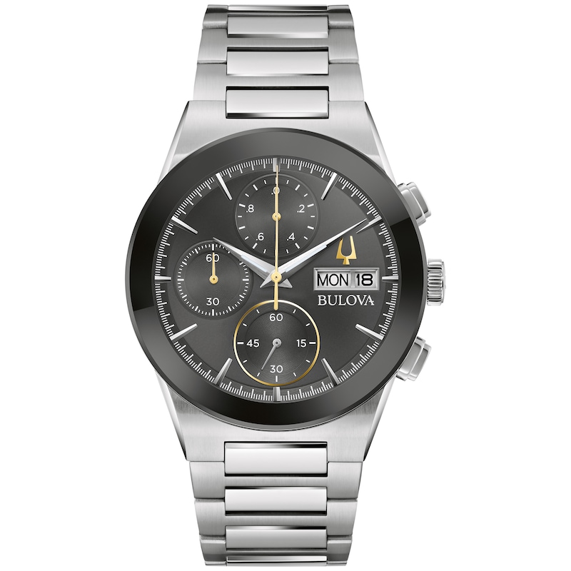 Bulova Modern Chronograph Men’s Black IP Bracelet Watch