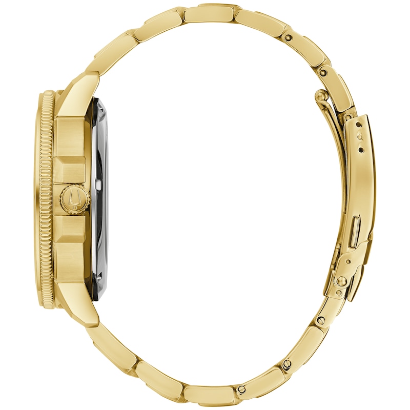 Bulova Marine Star Men's Yellow Gold Tone Bracelet Watch