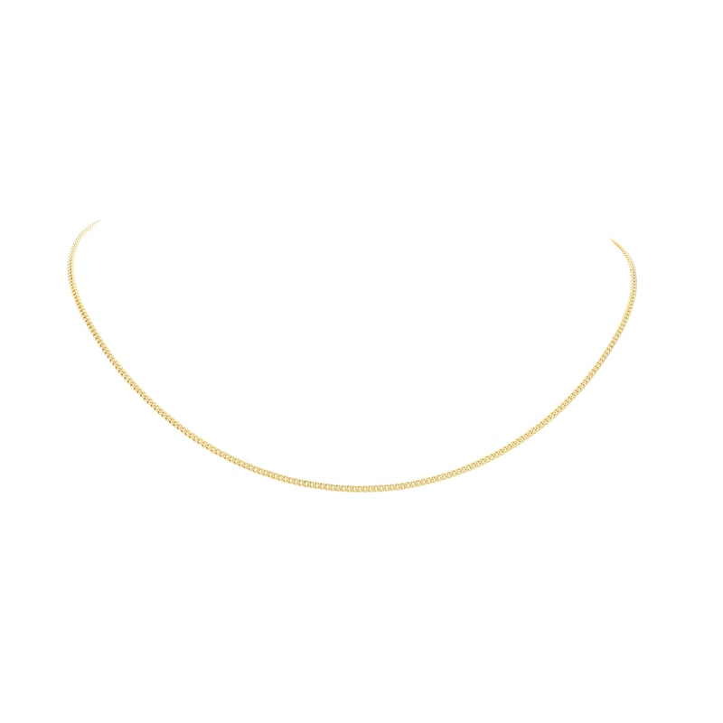 Main Image 3 of 9ct Yellow Gold 18" Dainty Curb Chain
