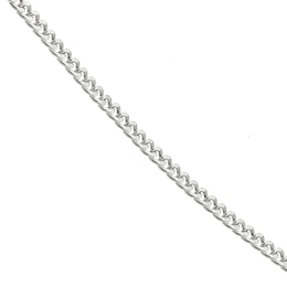 9ct White Gold 18 Inch Dainty Curb Chain