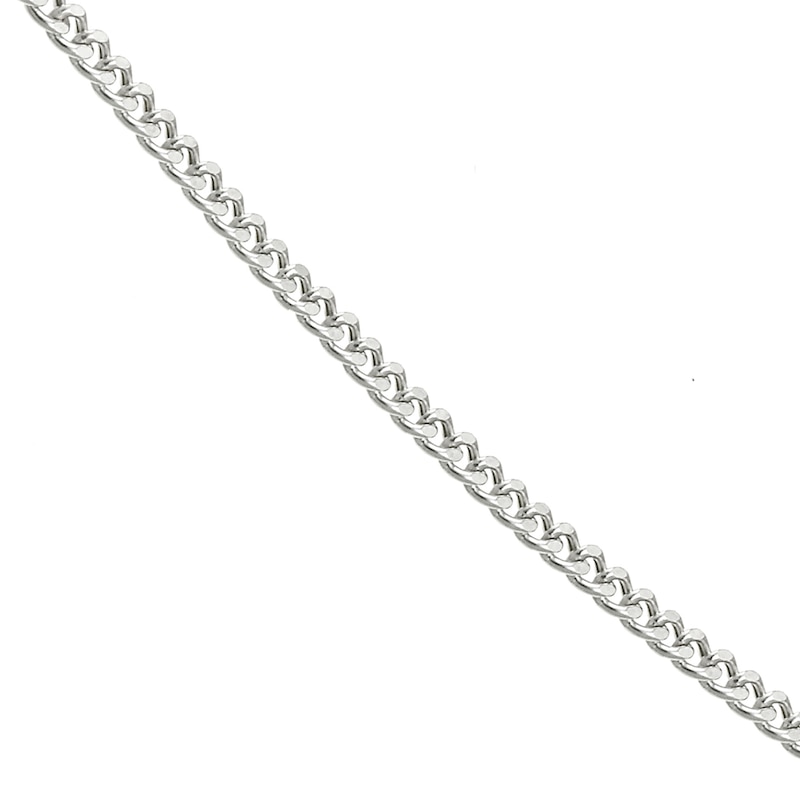 Main Image 1 of 9ct White Gold 20" Dainty Curb Chain