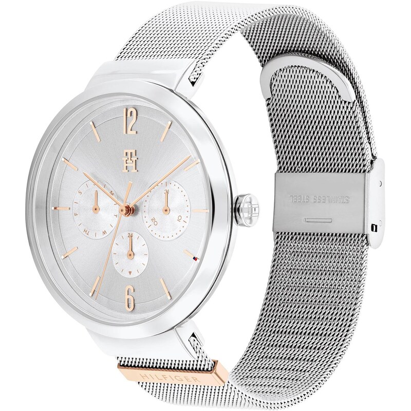 Tommy Hilfiger Lidia Ladies' Silver Dial Stainless Steel Bracelet Watch