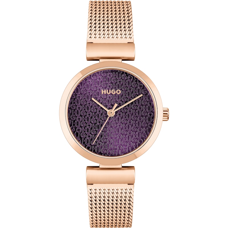 HUGO Sweet Ladies' Rose Gold Tone Ion Plated Watch