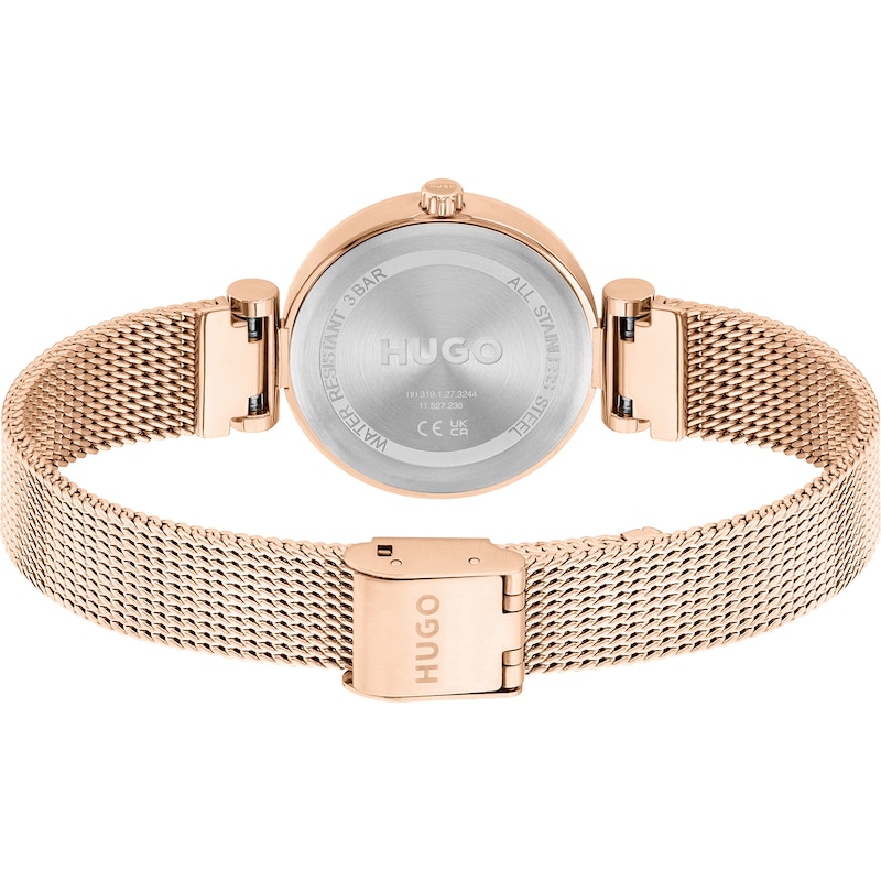 HUGO Sweet Ladies' Rose Gold Tone Ion Plated Watch