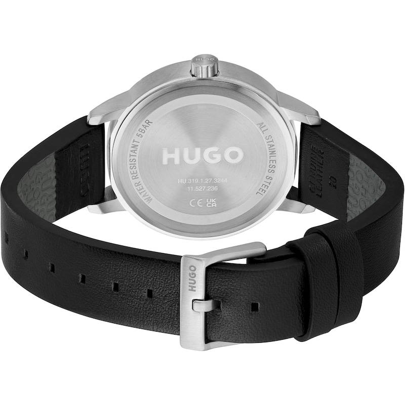 Main Image 2 of HUGO Define Men's Black Leather Strap Watch