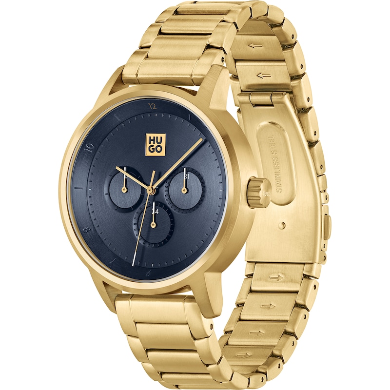 Main Image 3 of HUGO Define Men's Yellow Gold Tone Ion Plated Bracelet Watch