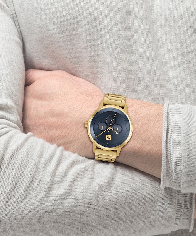 Main Image 4 of HUGO Define Men's Yellow Gold Tone Ion Plated Bracelet Watch