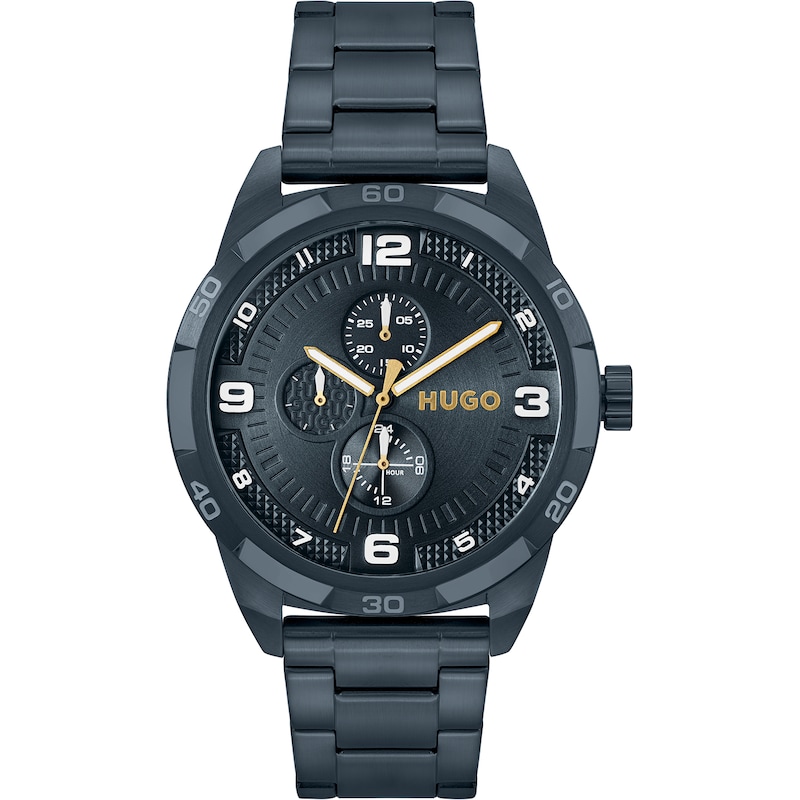 Main Image 1 of HUGO Grip Men's Blue Ion Plated Bracelet Watch