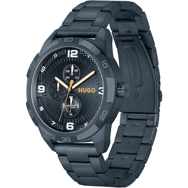 Main Image 3 of HUGO Grip Men's Blue Ion Plated Bracelet Watch