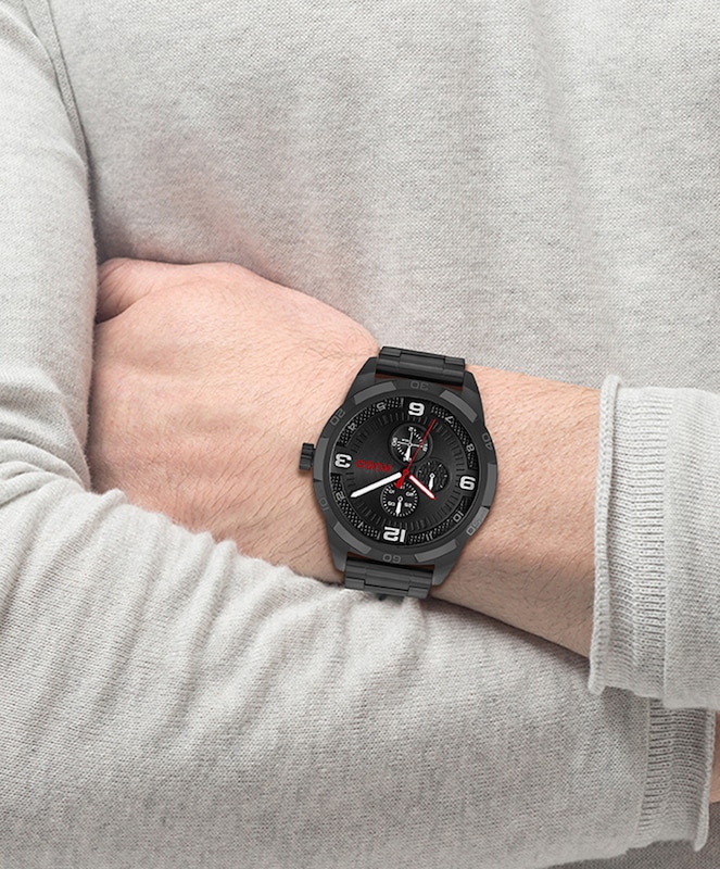 Main Image 4 of HUGO Grip Men's Black Ion Plated Bracelet Watch