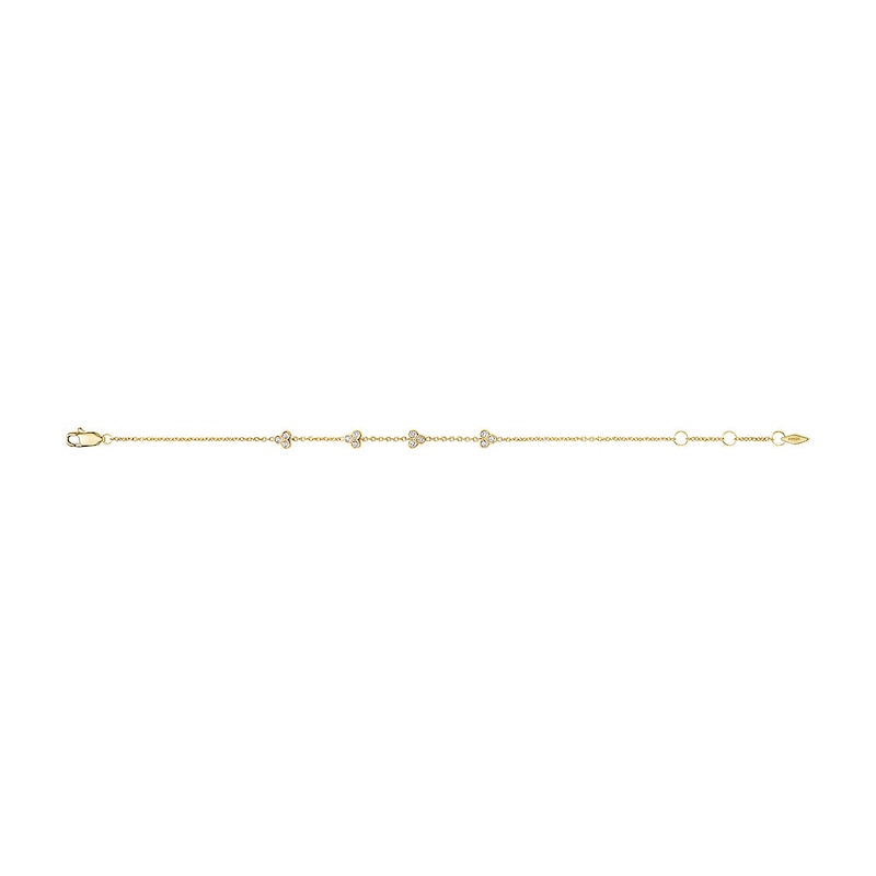 Main Image 4 of Sadie Trio Glitz Gold Tone Stainless Steel Station Bracelet