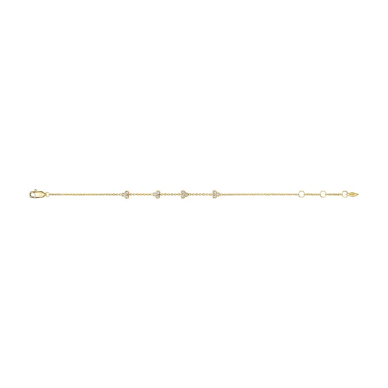 Sadie Trio Glitz Gold Tone Stainless Steel Station Bracelet