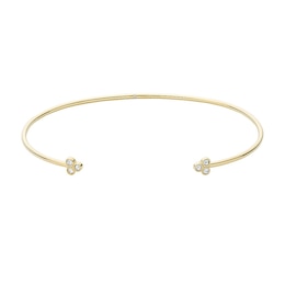 Fossil Sutton Trio Glitz Gold Tone Cuff Bracelet